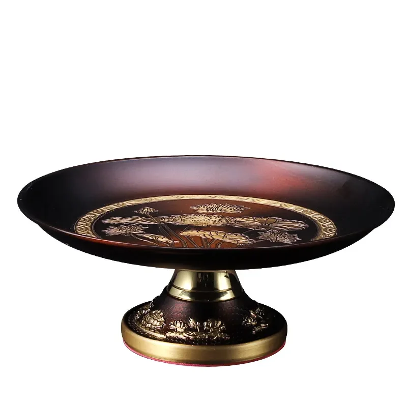 

Pure Copper Buddha OfferingTray for Dish Tribute Plate God of Wealth Lotus Worship Fruit Plate