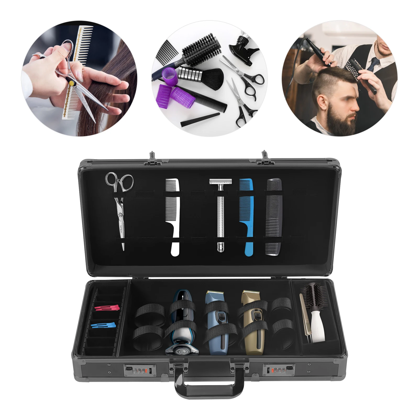 Hair Cutting Suitcase, Hair Cutting Box, Stylist Toolbox, Professional Salon Hair Cutting And Beauty Toolkit