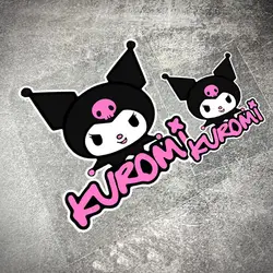 Kawaii sanrioed etiqueta do carro dos desenhos animados bonito anime série kuromi dos desenhos animados bonito grande adesivo decorativo adesivo de parede presente para meninas