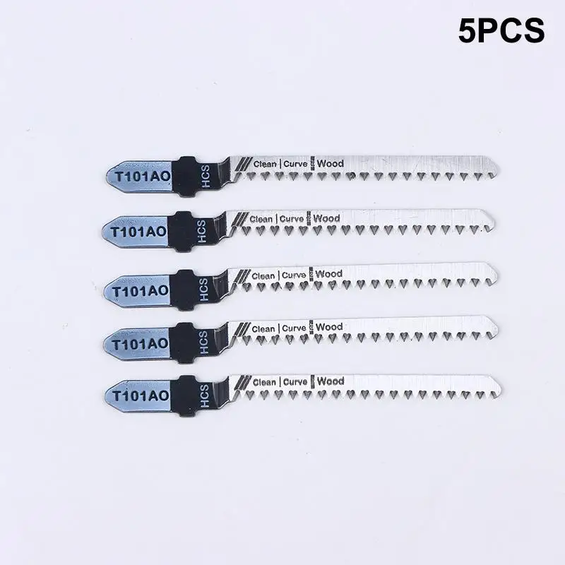 

NEW 5Pcs T101AOL T101AO Jig Saw Blades Set 20 Tpi, T-Shank, For Precision Cutting And Clean Wood Edges Jig Saw Blades