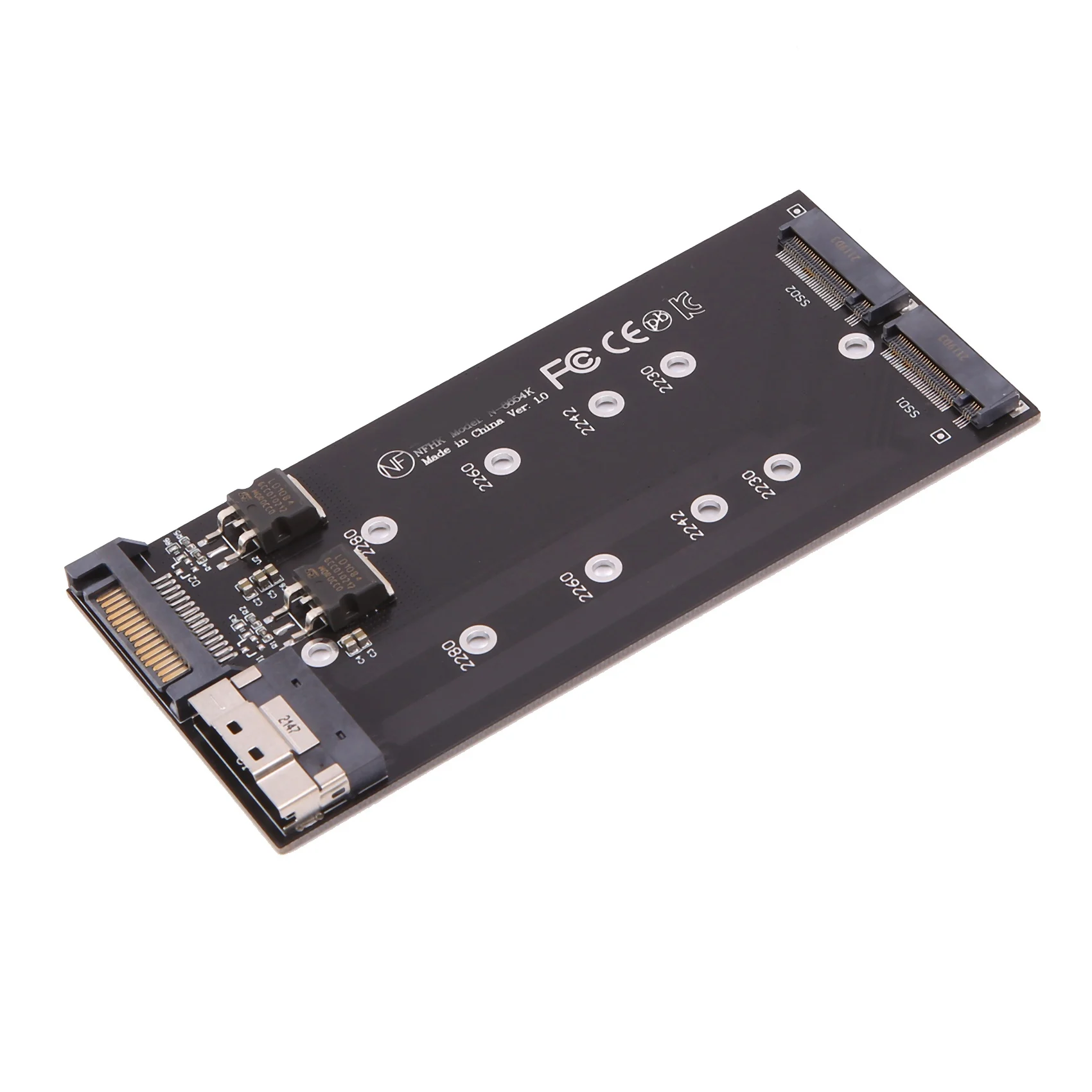 SFF-8654 8I Split Card X8 to VROC Dual NVMe M.2 NGFF to Slimline NVME PCIe SSD SATA Adapter for Mainboard