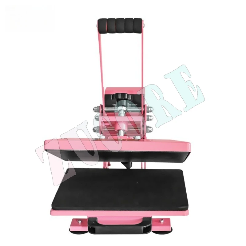 آلة الضغط الحراري الرقمية مقاس 23 × 30 بوصة، آلة نقل الحرارة للتي شيرت ذات الجودة الصناعية باللون الوردي والأبيض #4