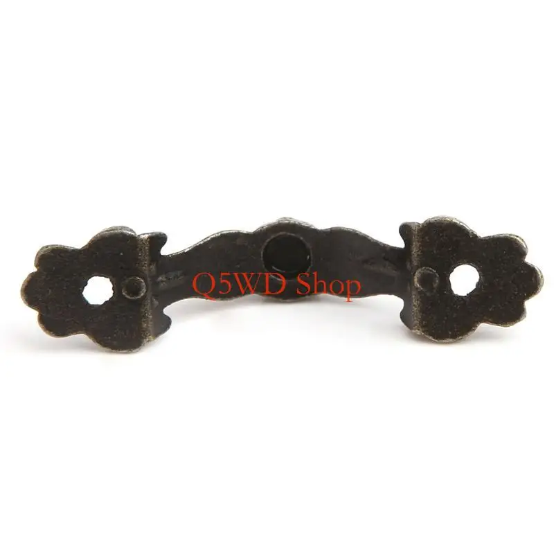 Q5WD 10 PCS 43x10mm Hộp tay cầm kẽm Knob Arch Tracery D có hộp trang sức bằng gỗ