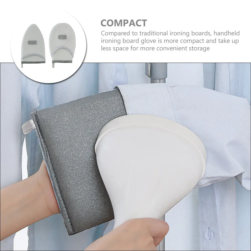 

2Pcs Handheld Steamer Gloves Ironing Board Glove Compact Storage Space Saving Laundry Steaming Tool Steamer Ironing Glove