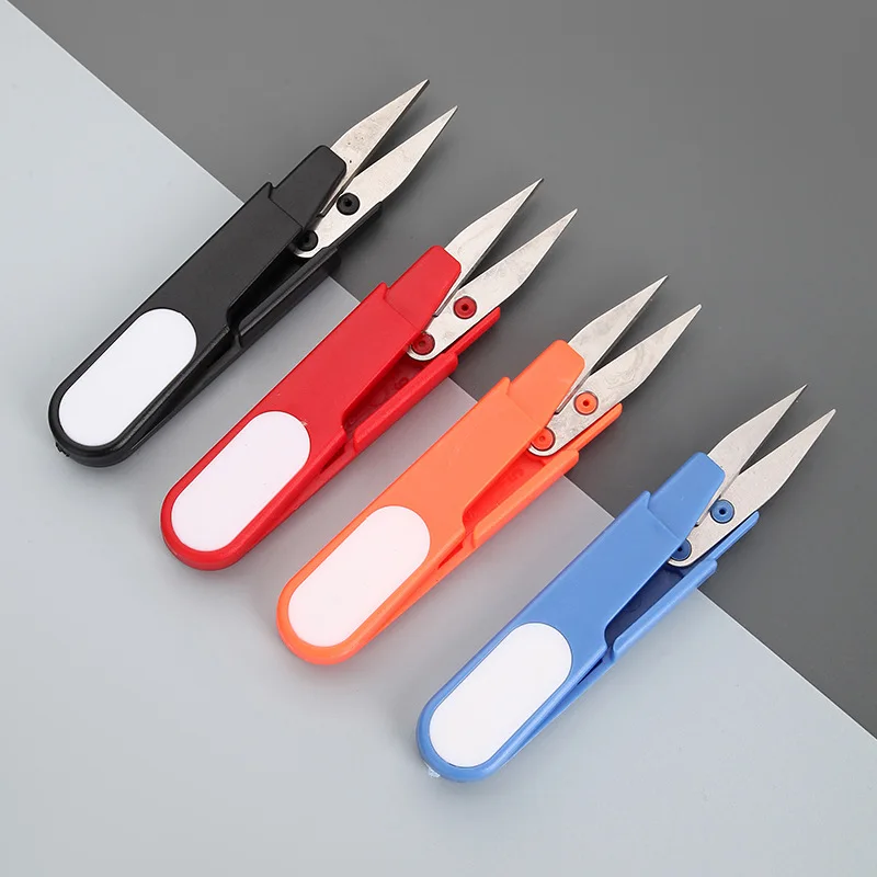 Scissors With Cover Thread Yarn Shears Cutting Sewing Craft Tool Diy Accessories Plastic Cutter Cross Stitch Embroidery Clippers