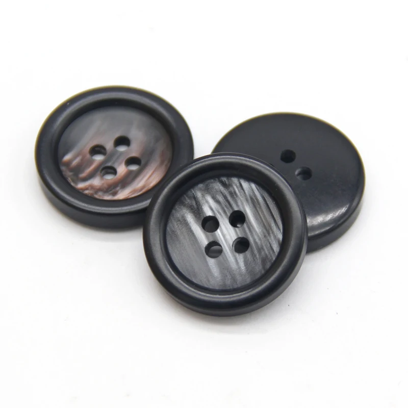 4 Holes Black Colorful Resin Men Coat Decorative Buttons For Clothing Suit Sweater Decorative High Quality Accessories Wholesale