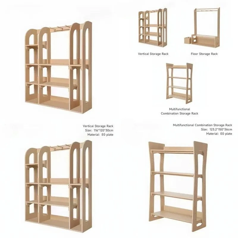 Multifunctional Wooden Storage Rack for Home Gym Pilates Yoga Mats Foam Rollers Durable Eco Friendly Fitness Equipment