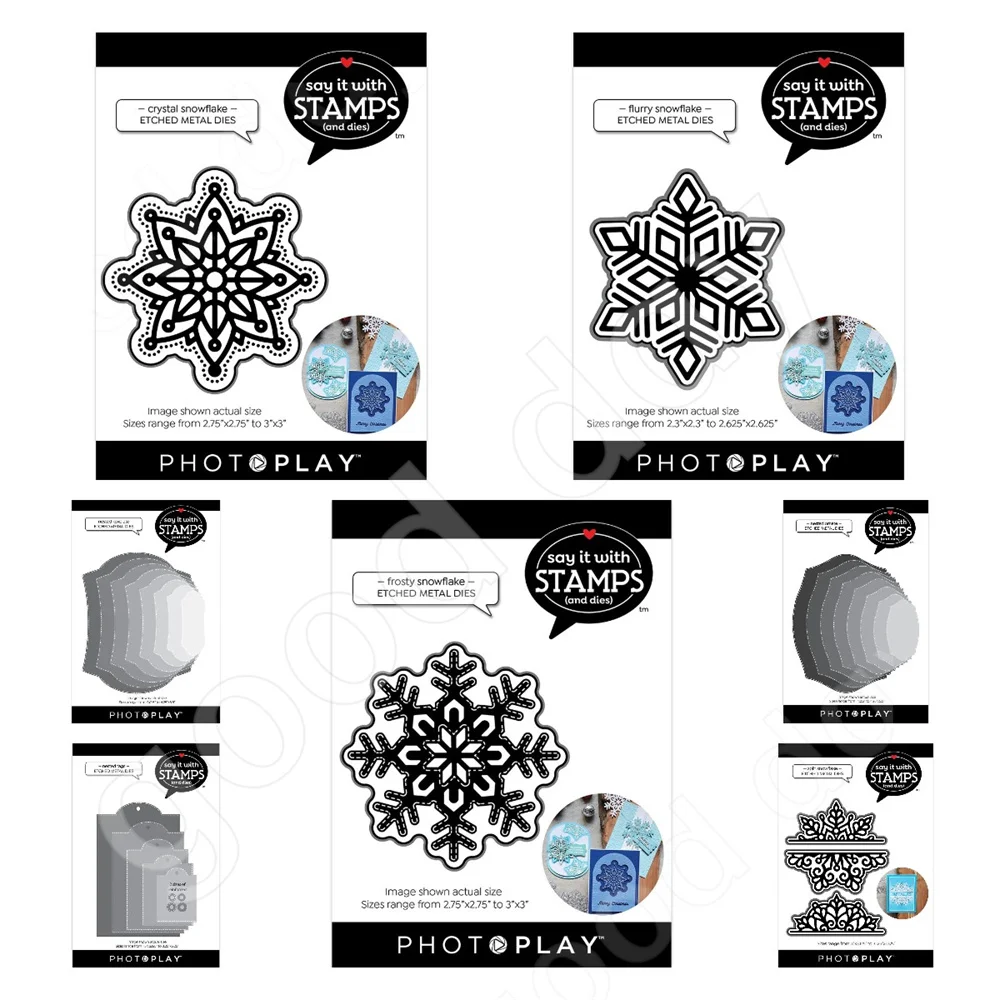 

Frost Crystal Snowflake Metal Cutting Dies DIY Scrapbooking Handmade Christmas Greeting Card Album Calendar Decoration