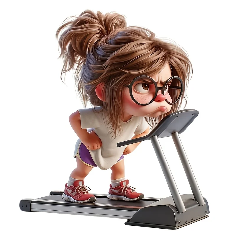 

Grumpy Gym Girl Vinyl Sticker, Waterproof Decal for Car, Laptop & Water Bottle