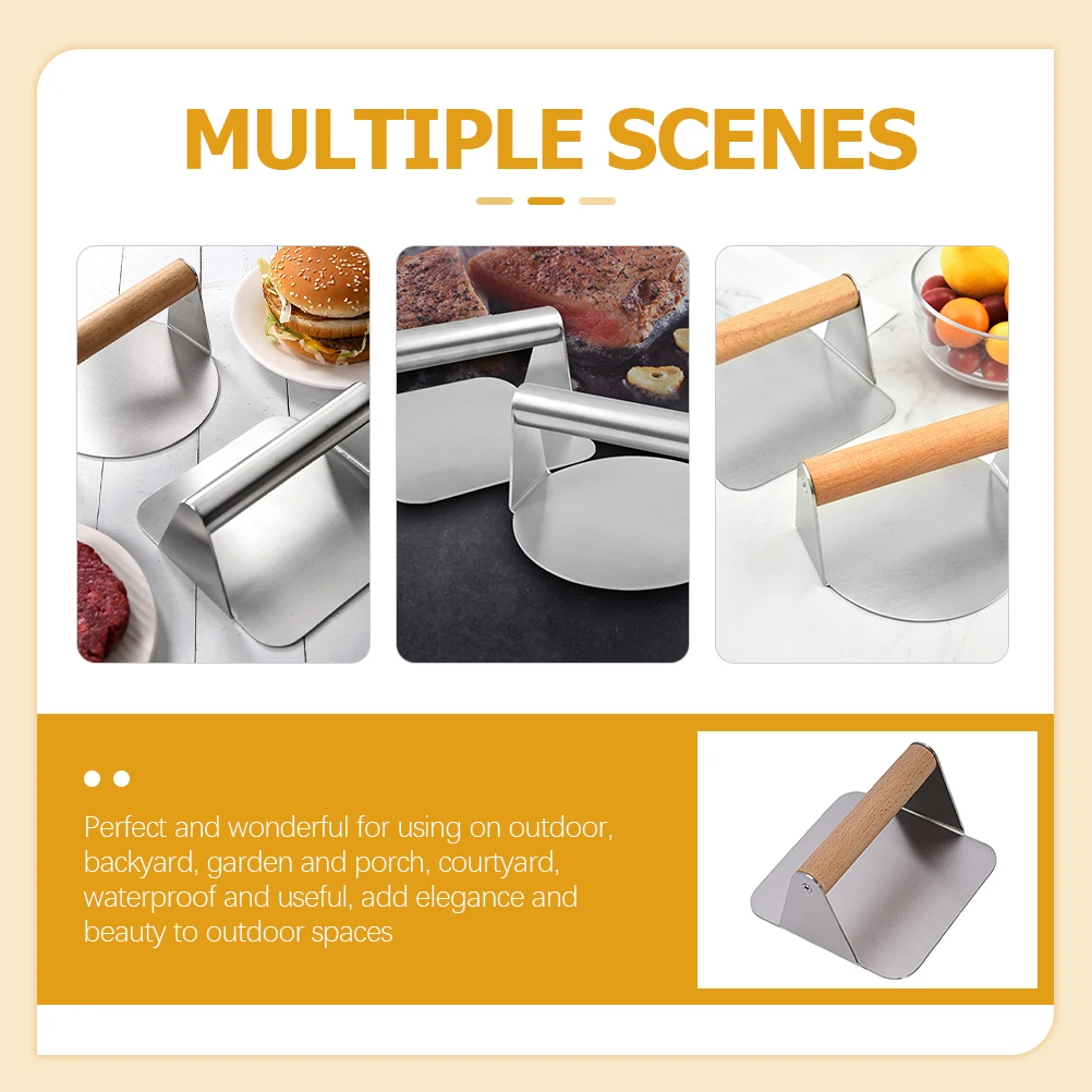 

Stainless Steel Burger Presser Patty Maker Food Grade Non Stick Easy Clean Meat Press Steak Tool Kitchen Gadget