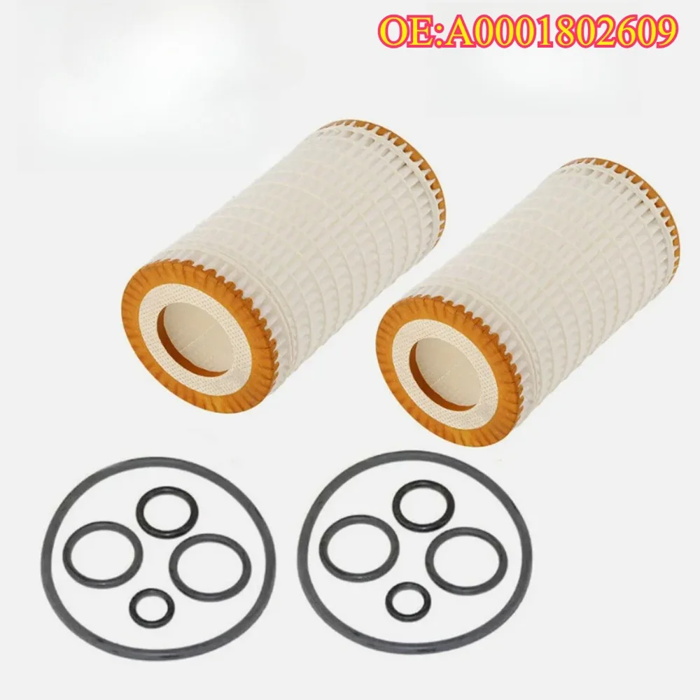 

High quality New For 2PCS A0001802609 Oil Filter For C219 CLS 280 300 320 350 500 55AMG 63AMG 2004-2010