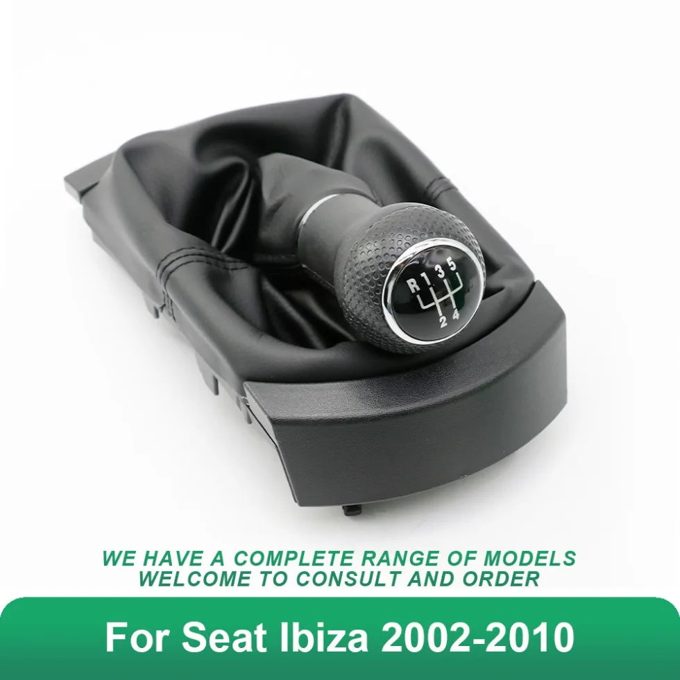 

Для Seat Ibiza 2002 2003 2004 2005 2006 2007 2008 2009 2010 Автомобильный Стайлинг 5-скоростная ручка переключения передач с чехлом из искусственной кожи
