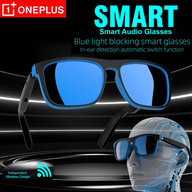 OnePlus Smart Sunglasses Bluetooth Audio Glasses UV Protection Anti Blue Light Touch Control Call Music Smart Glasses Men Women