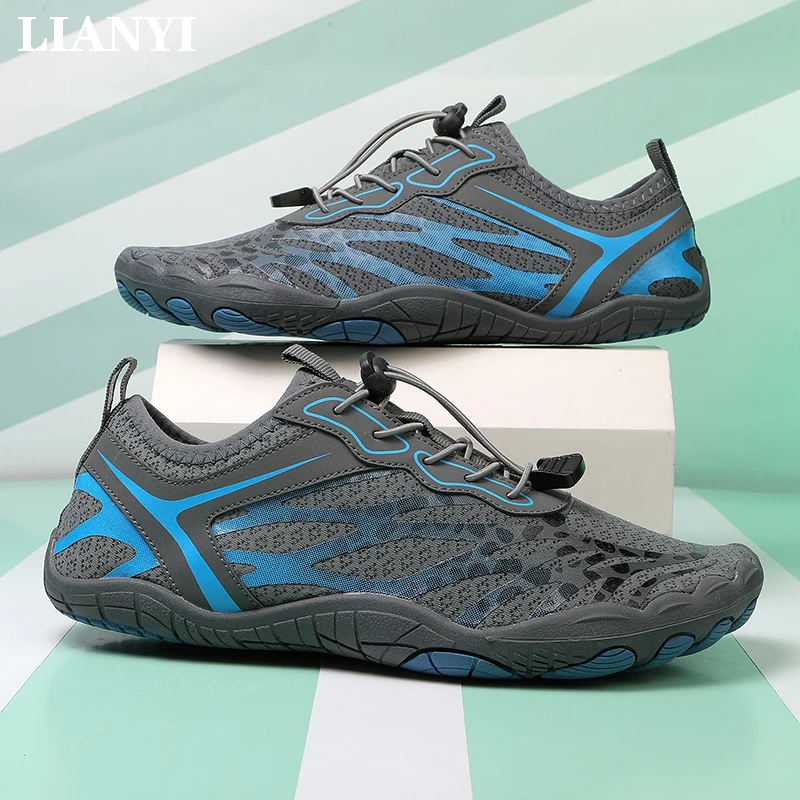 

Мужские спортивные водные туфли LIANYI с пятью пальцами, парные кроссовки для йоги, обувь для активного отдыха, нескользящие пляжные туфли больших размеров