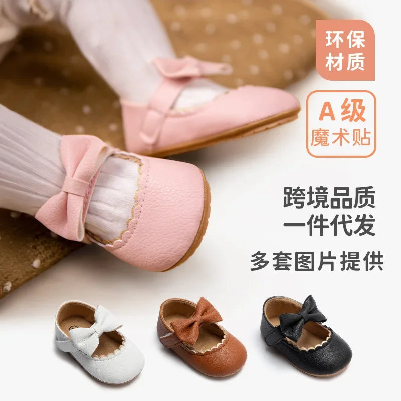 

Baby shoes bow princess shoes rubber soled anti slip baby toddler children's zapatos de bebe niña zapatos dorados bebe niña