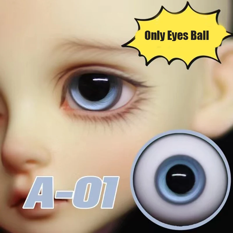 BJD Glass Eyes Ball 12MM 14MM 16MM Doll Eyes Fit For 1/6 1/4 1/3 BJD Doll Handmade Doll Eyes DIY Accessories For Girl Gift