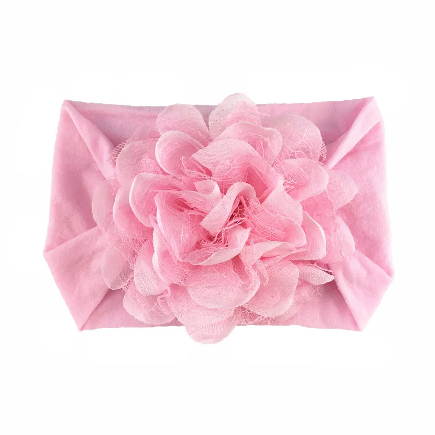 newborn baby headband Chiffon flower Baby elastic Lace hair band  infant headbands girls headwear baby girls hair accessories