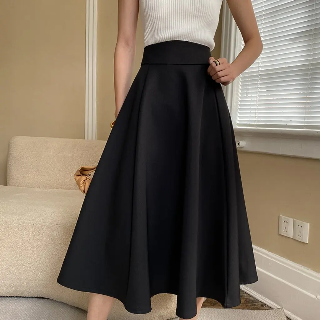 

Sinan Artistic Antique Style 3D Cut French Umbrella High Waist Skirt for Women Spring SN2948