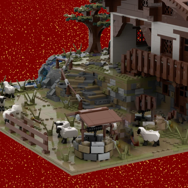 都市の街並み モックビルディングブリック イエスの誕生シーン テクノロジーモジュラーブロック ギフト クリスマスおもちゃ DIYセット 組み立て