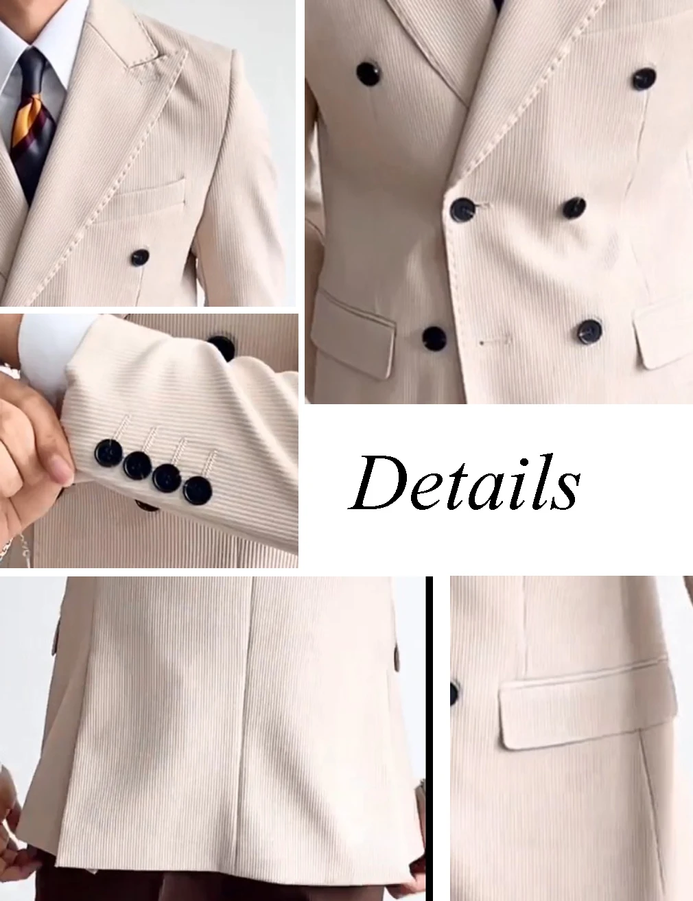 Outono britânico terno masculino casaco de veludo duplo breasted blazer negócios lazer fino ajuste homem jaqueta