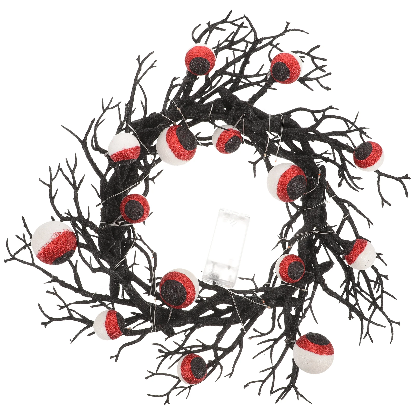 

Glow Garland Eyeball Wreath Halloween Decorations Outdoor Prom Themed Party Plastic