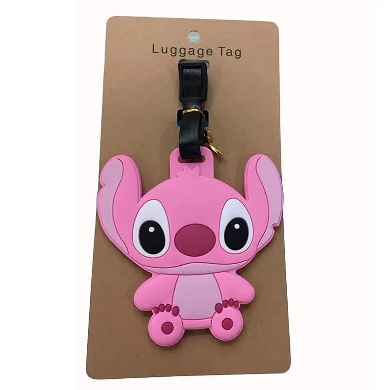 Disney Anime Cute Stitch Luggage Tag Suitcase ID Addres Holder Baggage Boarding Tags Portable Label