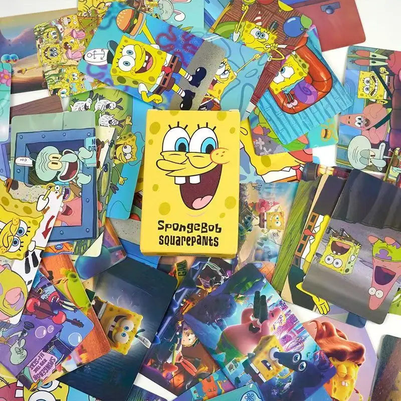 Kartu karakter animasi Spongebob Squarepants Patrick bintang Squidward tentakel seri perifer kartu hadiah mainan anak-anak