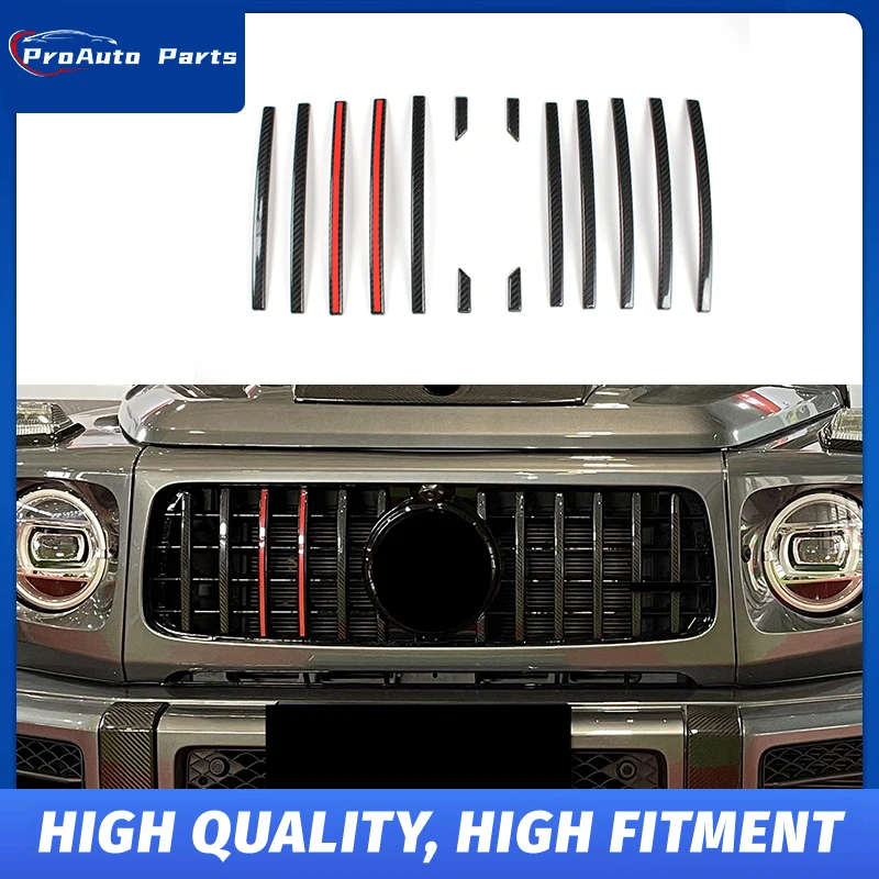 

W464 G63 Dry Carbon Fiber Front Grille Accent Trim for Benz G-Class W464 G63 Dry Carbon Trim Adhesive Decor Strip Exterior