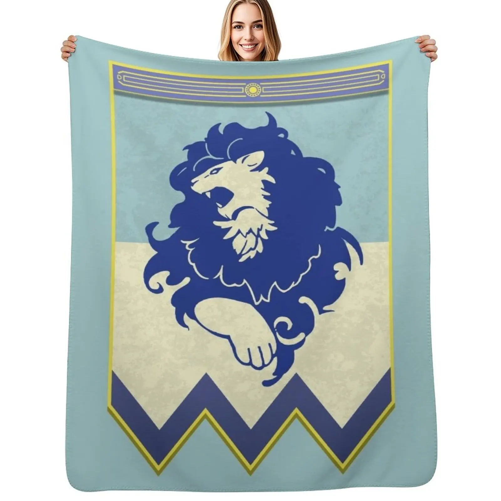 

Fire Emblem 3 Houses: Blue Lions Banner Throw Blanket Giant Sofa Sofa Throw Luxury Thicken Polar Blankets