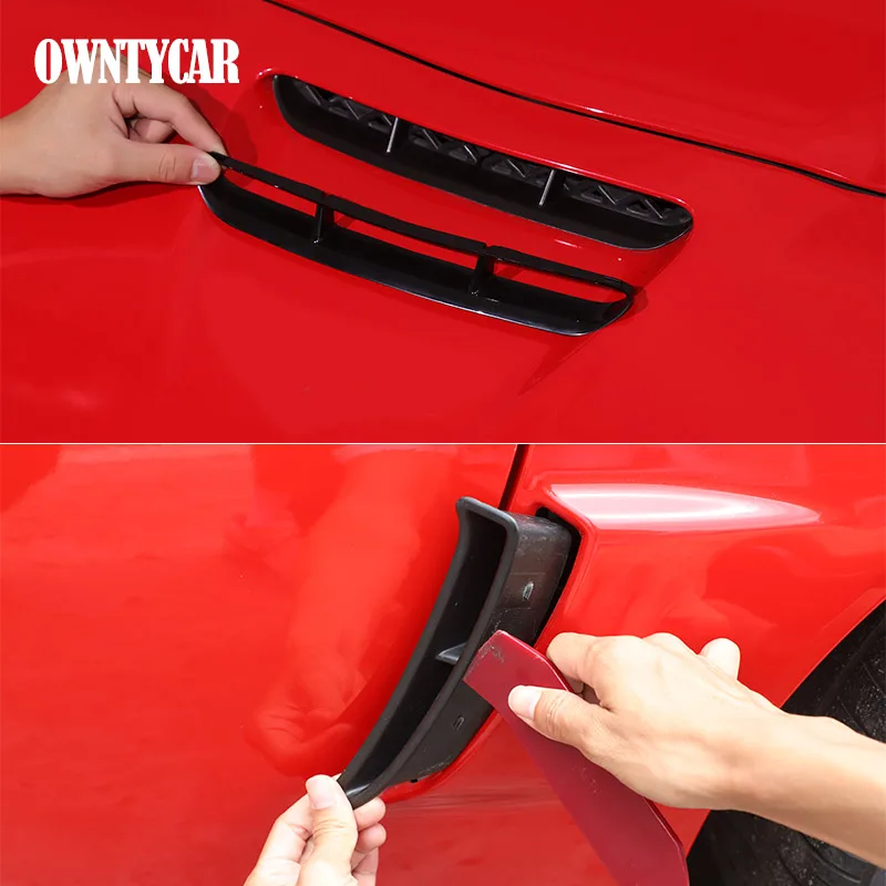 

For Chevrolet Corvette C6 2005-2013 ABS Black Car Side Fender Air Intake Trim Frame Car Replace accessories