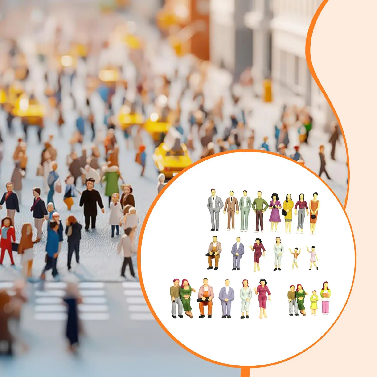1/25 Miniature Figures Miniature Scene Figurines Collectibles Layout Props Decoration Tiny Dollhouse Accessories Mini Models