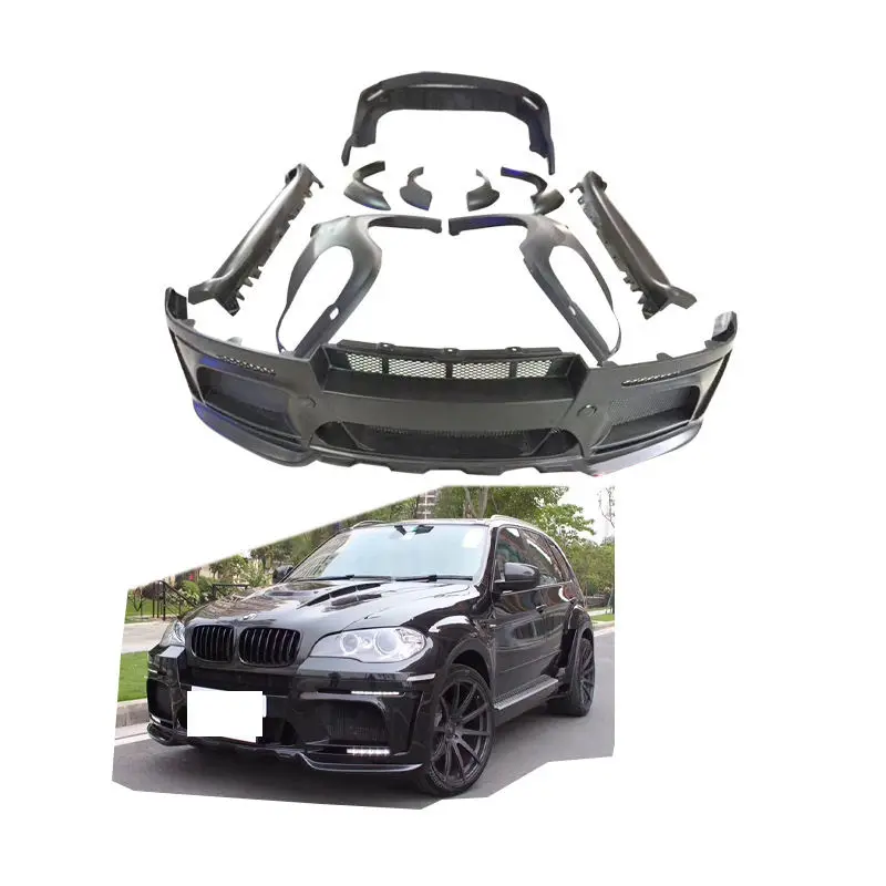 HM Style E70 Bodykit for BMW X5 E70 FRP RESIN Body Kit Front Rear Bumper Hood Accessories Parts,	100% tested well