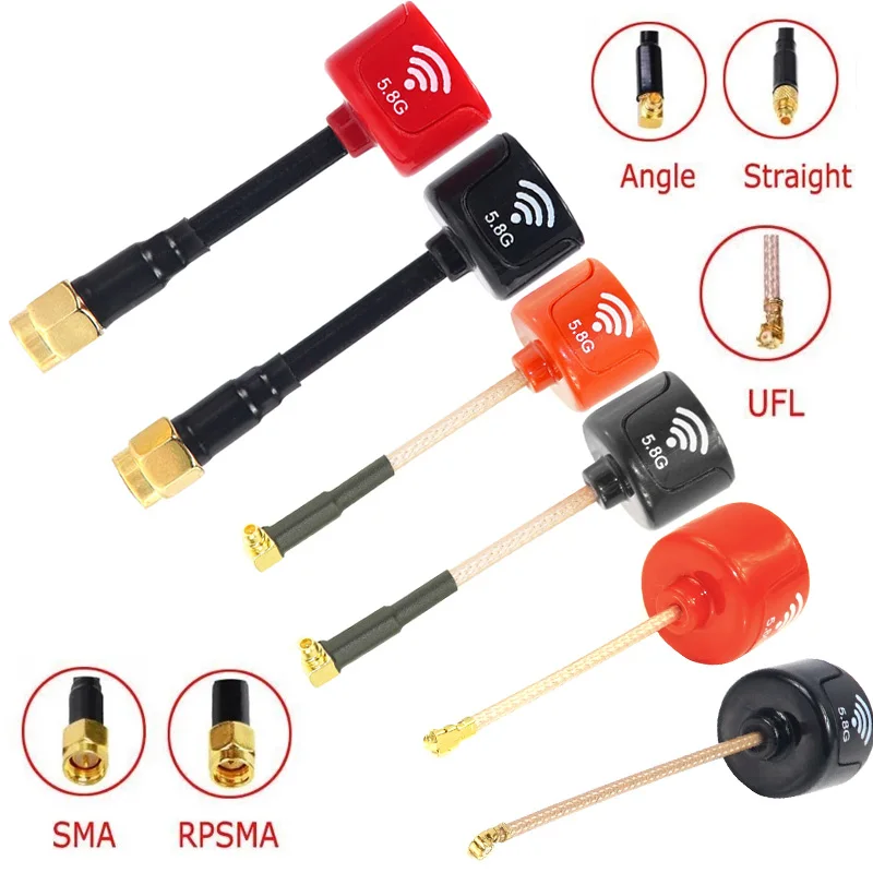 (2 stücke) 5,8G Antenne Lollipop Stubby RHCP SMA RPSMA UFL Gerade/Winkel MMCX FPV Antenne für FPV RC Racing Drone