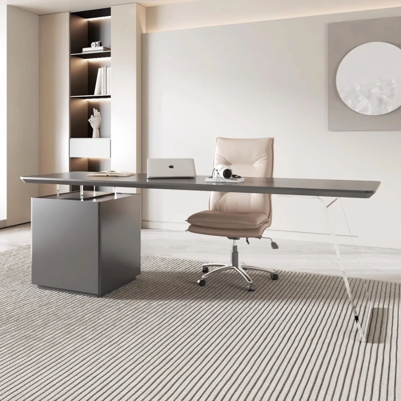 Scrivania da ufficio bianca minimalista, camera da letto, scrittura, scrivania direzionale squisita, moderna scrivania per laptop, mobili da viaggio Meuble