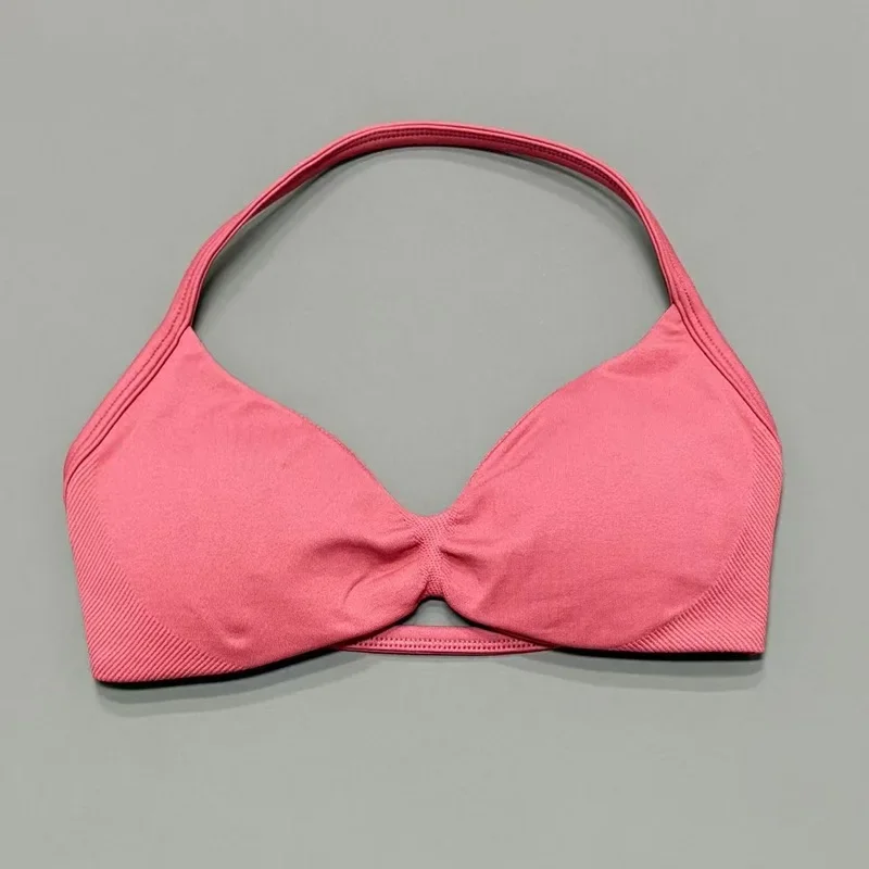 HISTELLO Sport-BH für Damen, nahtlos, Neckholder-Stil, elastische Unterstützung, gepolstert, Bruststraffung, Körperformung, für den täglichen Sport, Yoga, Workout, Gym-Tops – Detail 35