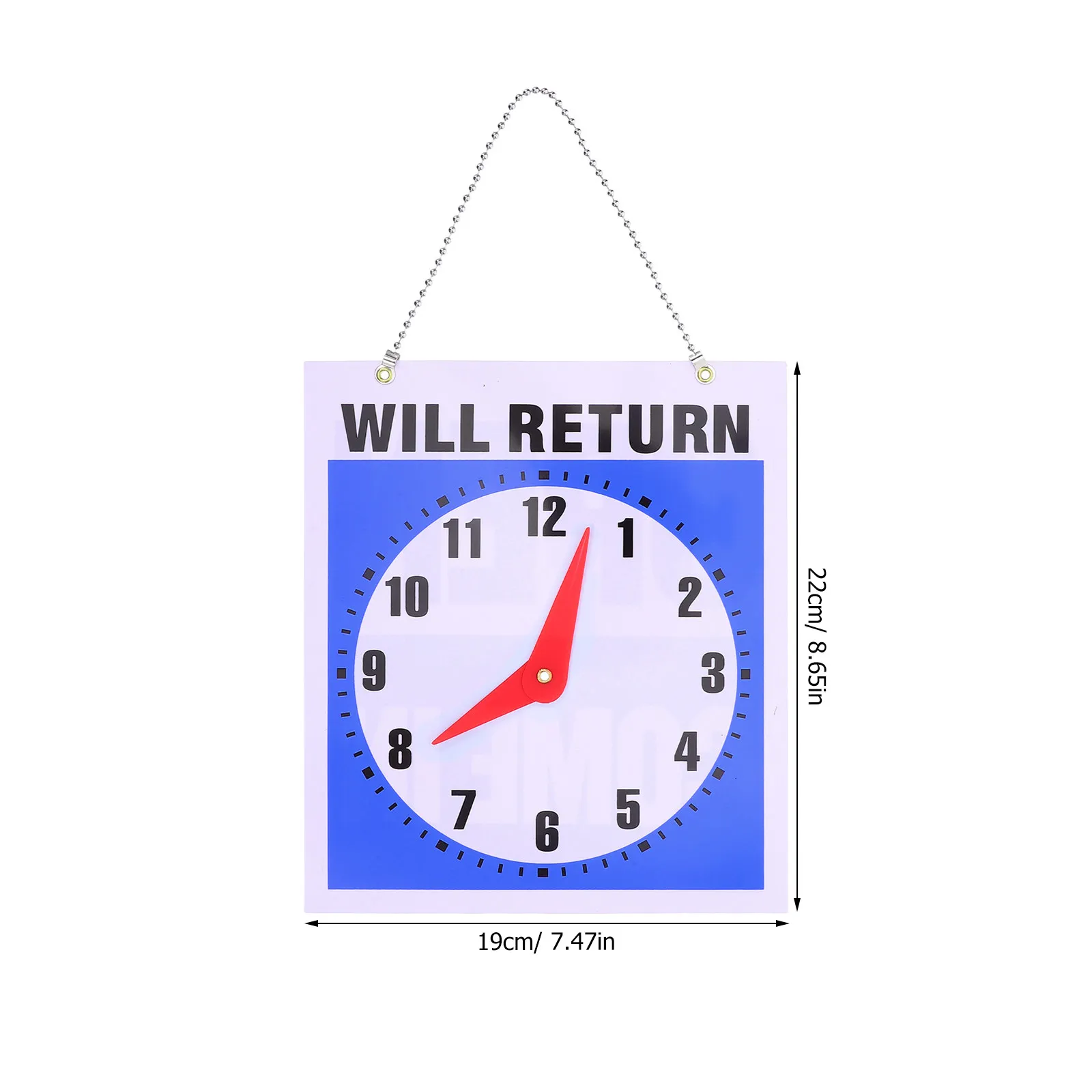 1Pcs Open PVC Store Sign Large Clear Alphabet Decorative Hanging Board Square Clock Design Welcome Door Plate for Shop Mall