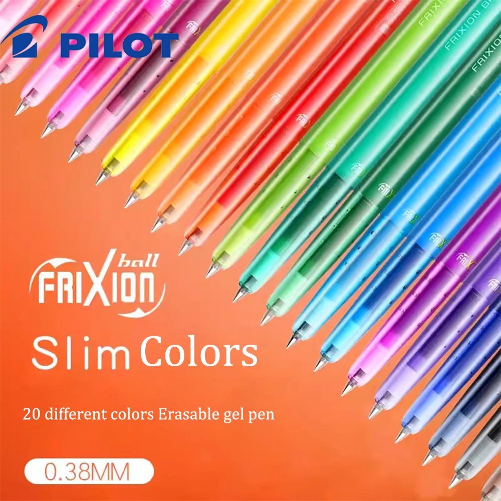 

20pc Pilot FRIXION Erasable Gel Pen LFBS-18UF Ultra Thin Pen 0.38mm Graffiti Marker School Supplies Office Stationery Cute Pen