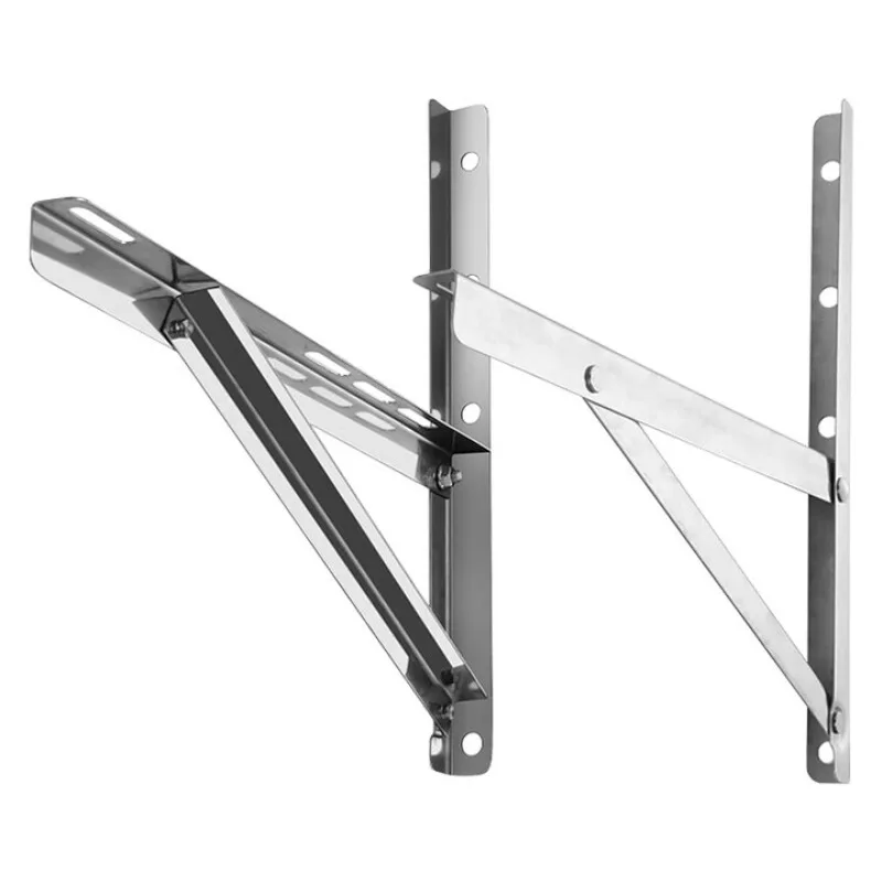 

Thickened stainless steel shelf 1.5/2/3/5 horse air conditioner universal wall rack shock absorption