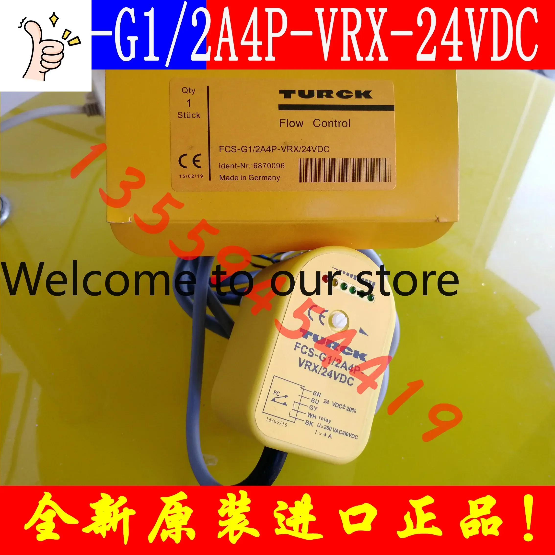 2026.4 TURCK Flow Sensor FCS-G1/2A4P-VRX/24VDC Original Genuine Free Shipping Negotiation