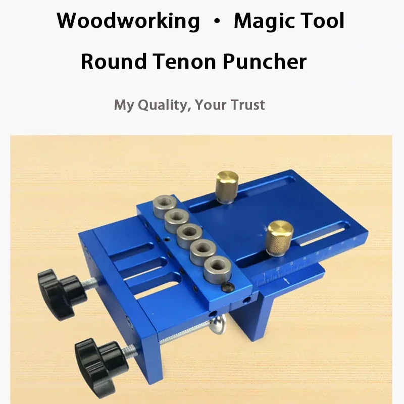 3-in-1 Universal Woodworking Dowelling Jig – Adjustable Pocket Hole Kit, Wood Hole Drilling Guide & Dowel Cam Locator