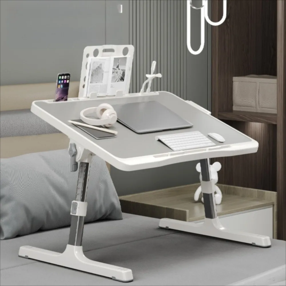 Laptop-Ständer, höhenverstellbar, anhebbar, Bett, Tisch, Ausstellungsständer mit Schublade, fauler Lernschreibtisch, faltbarer Laptop-Tisch, Bettverwendung