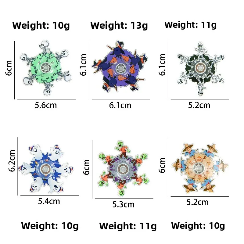 Halloween Stress-relieving Fidget Spinner Rotatable Ghost Skull Man Ghost Festival Running Spinner Party Supplies