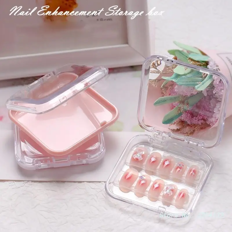 프레스 온 네일 아트 정리함, 아크릴 선물 상자, 플라스틱 보관 용기, 여성용 네일 아트 포장 상자