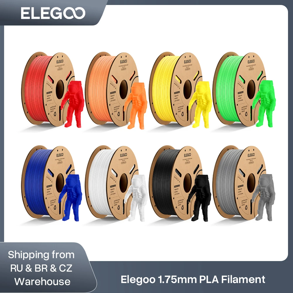 ELEGOO 1kg 1.75mm PLA Filament Plastic 3D PLA for 3D Printer Consumables Material for NEPTUNE 3 PRO FDM 3D Printer