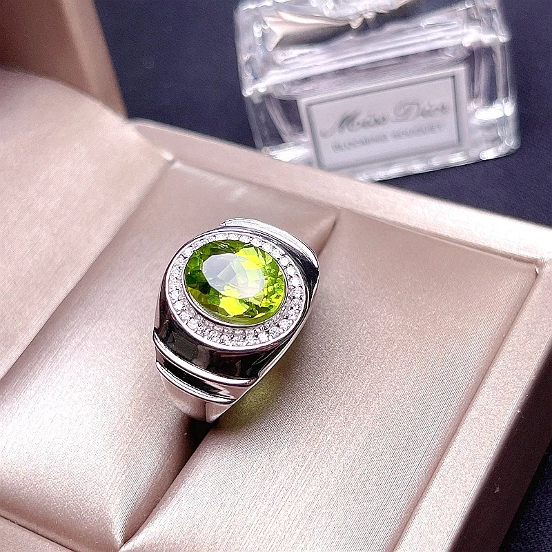 SACE GEMS Classic ridimensionabile peridoto anello maschile 925 Sterling Silver Fine Jewelry matrimonio fidanzamento regalo di festa all\'ingrosso