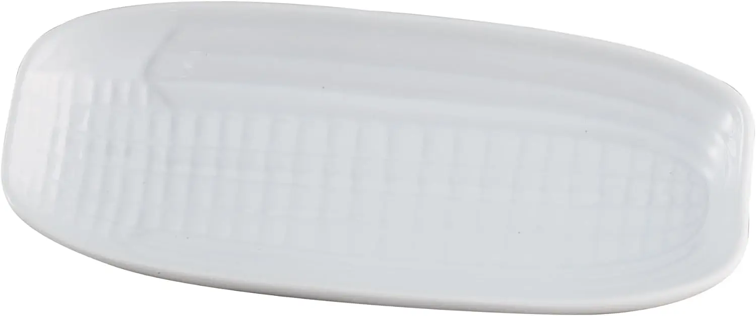 

Porcelain Corn Serving Dish for Corn on the Cob, Hot Dogs, Vegetables & Entertaining