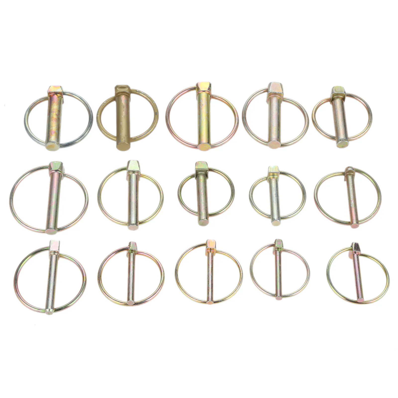10/5/2pcs O-shape Lynch Pin Heavy Duty Steel Coupler Latch Ring Clip M4.5 M5 M6 M7 M8 M9 M10 M10.5 M11 Boat Tractor RV Truck