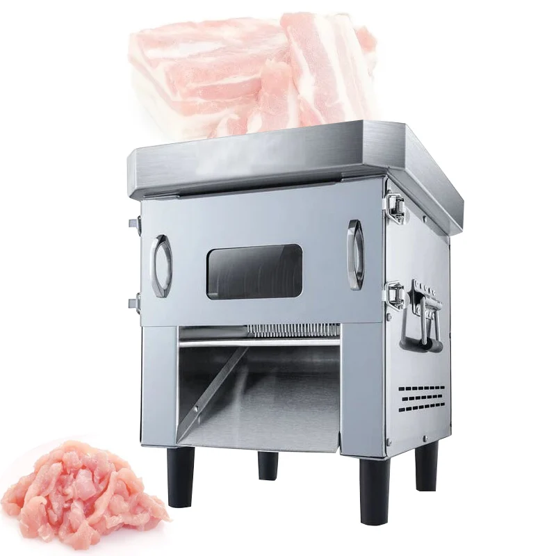 

Electric Meat Cutting Machine Commercial Desktop Slicer Stainless Steel Kitchen Meat Slicing Shredding Dicing Machine