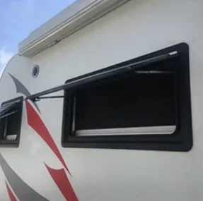 Factory Directly Sell caravan Window Right Angle 350x500mm Double Layer Acrylic Glass RV Trailer Window Custom Sizes
