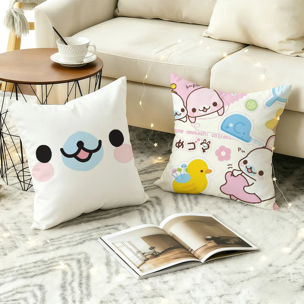 CUTE M-Mamegoma Seal cushion cover Square Office Bedroom Headboard Sofa Living Room Backrest Cushions Sleeping Pillows